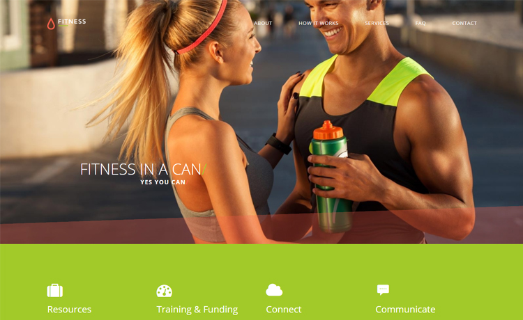 Free Bootstrap 4 Fitness Template