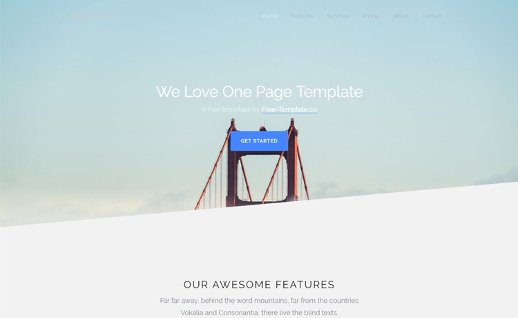 Free Bootstrap 4 One Page Template
