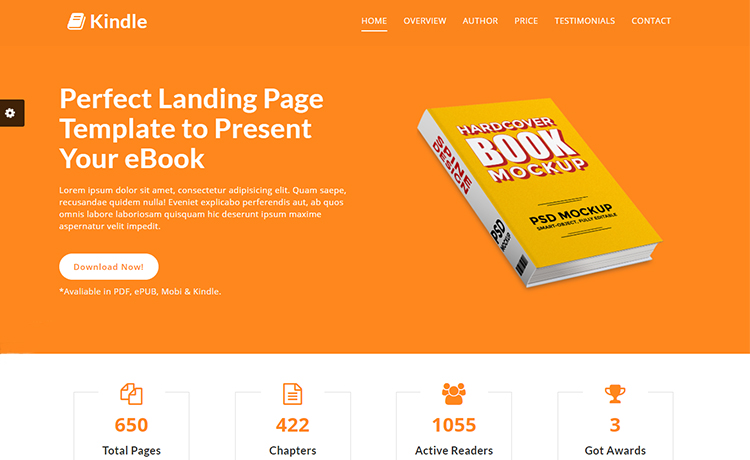 Free Bootstrap eBook Landing Page