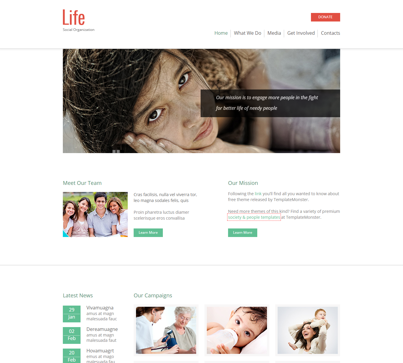 Donatee – Nonprofit Charity HTML Template »  - Premium Themes  & Templates