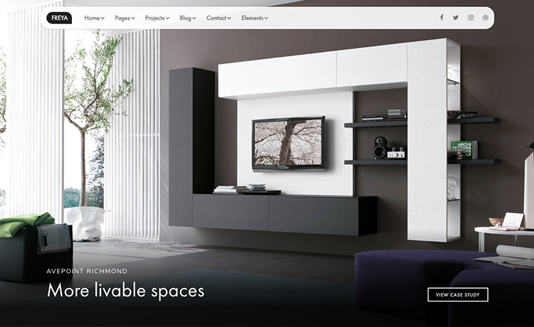 Freya Interior Design Agency Website Template