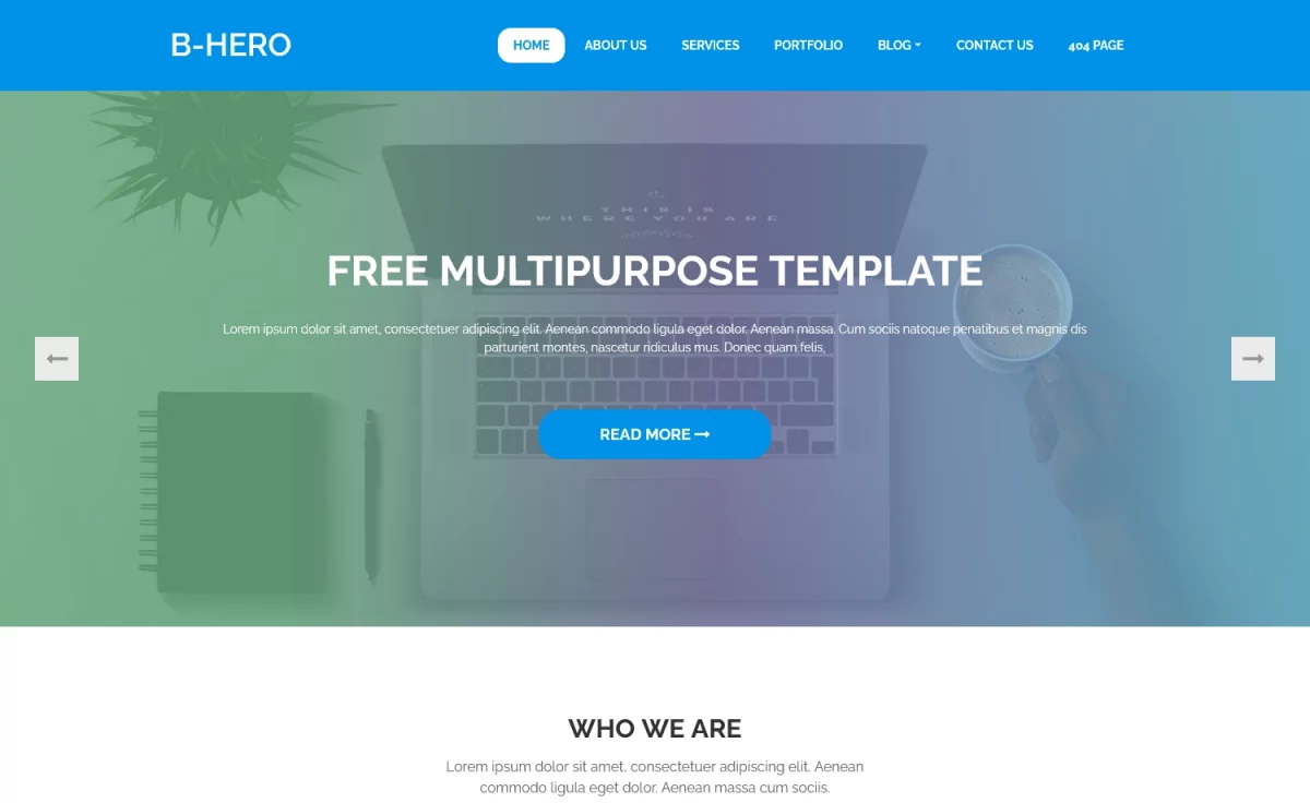 B-Hero - Free HTML5 Bootstrap 4 Business Website Template