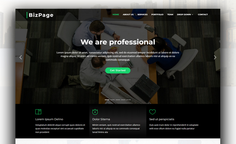 Bizpage Free And Seamless Bootstrap 4 Business Template