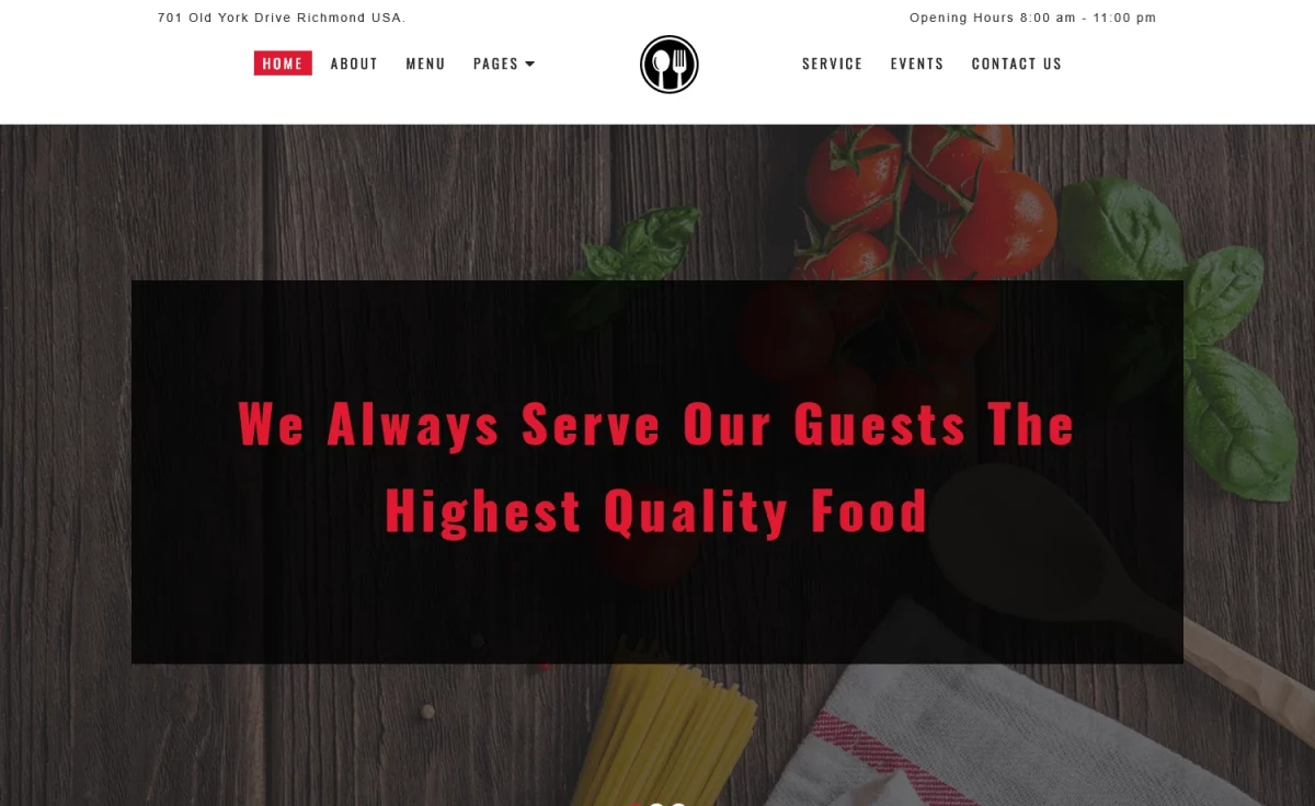 FoodQue - Free HTML5 Responsive Restaurant Template