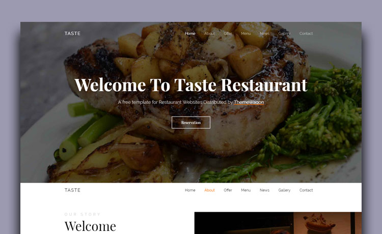 Engaging Free Bootstrap 4 Restaurant Template