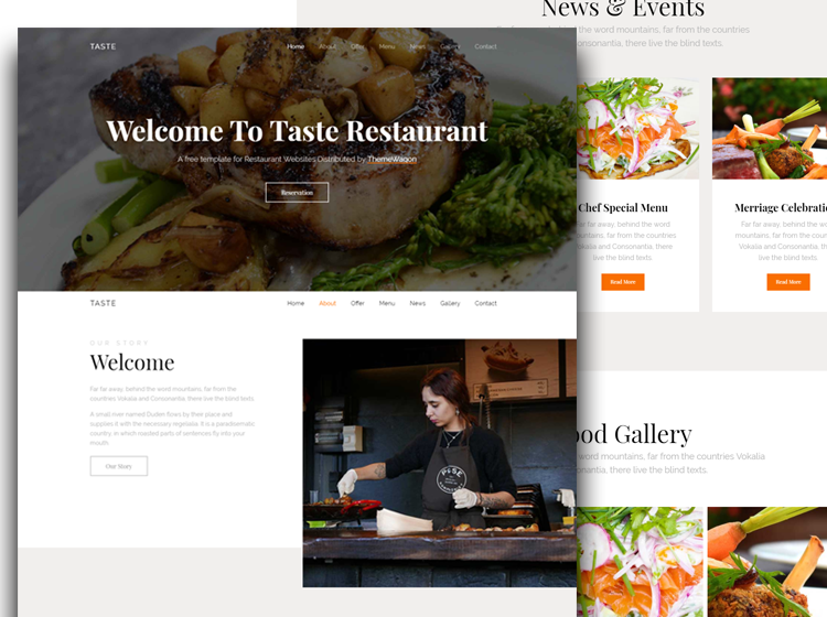 Free Bootstrap 4 Restaurant Template for Creating Food Website With Menu