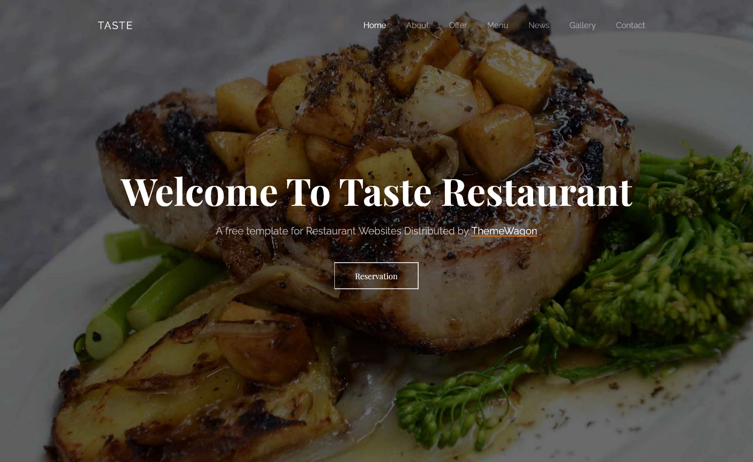 Taste - Free Bootstrap 4 Restaurant Template
