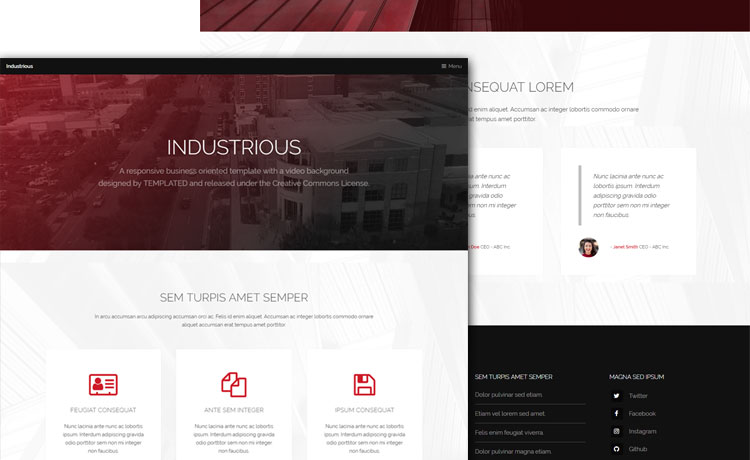 HTML5 Free Responsive Business Template for Small and Medium Corporation