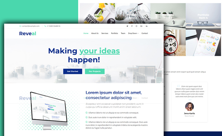 Responsive HTML5 Bootstrap Business Template for Commercial Websites