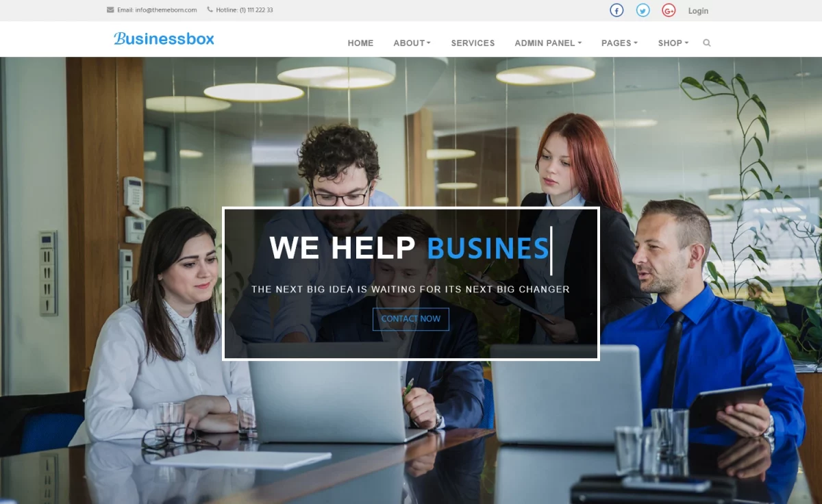 BusinessBox - Free Bootstrap 4 Multipage Business Template