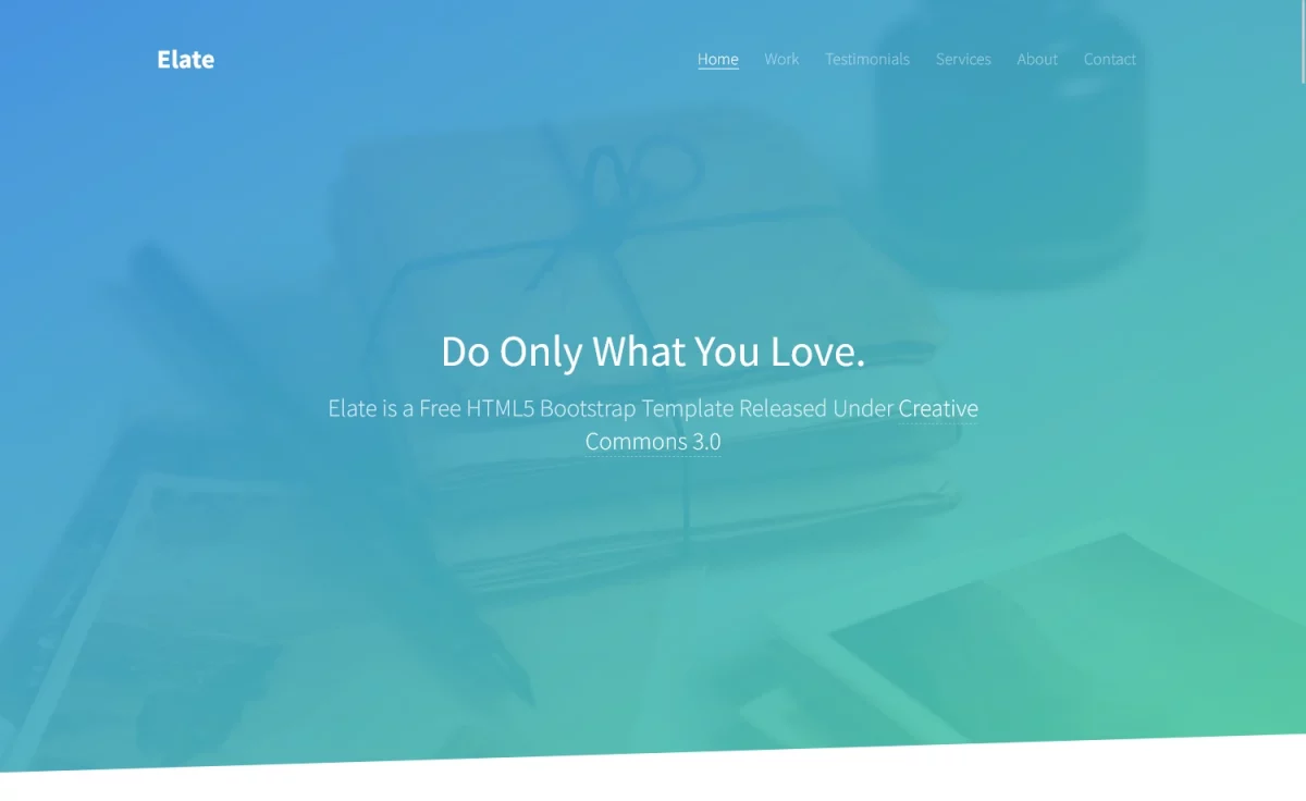 Elate - Free HTML5 Multipurpose Portfolio Template