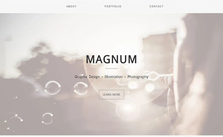 Magnum - Free Bootstrap Portfolio Template