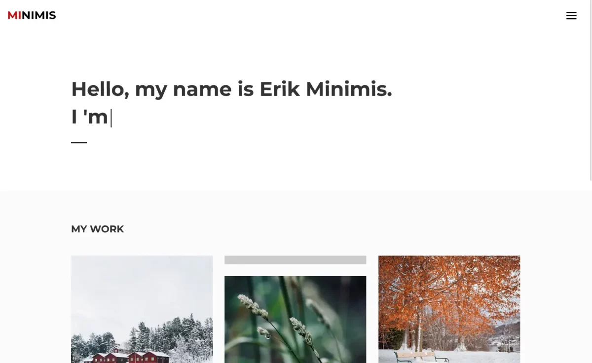 Minimus - Free HTML5 Bootstrap Personal Portfolio Template