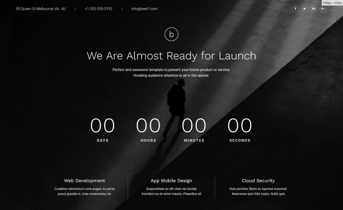 Coming2Live - Free HTML 5 Coming Soon Template