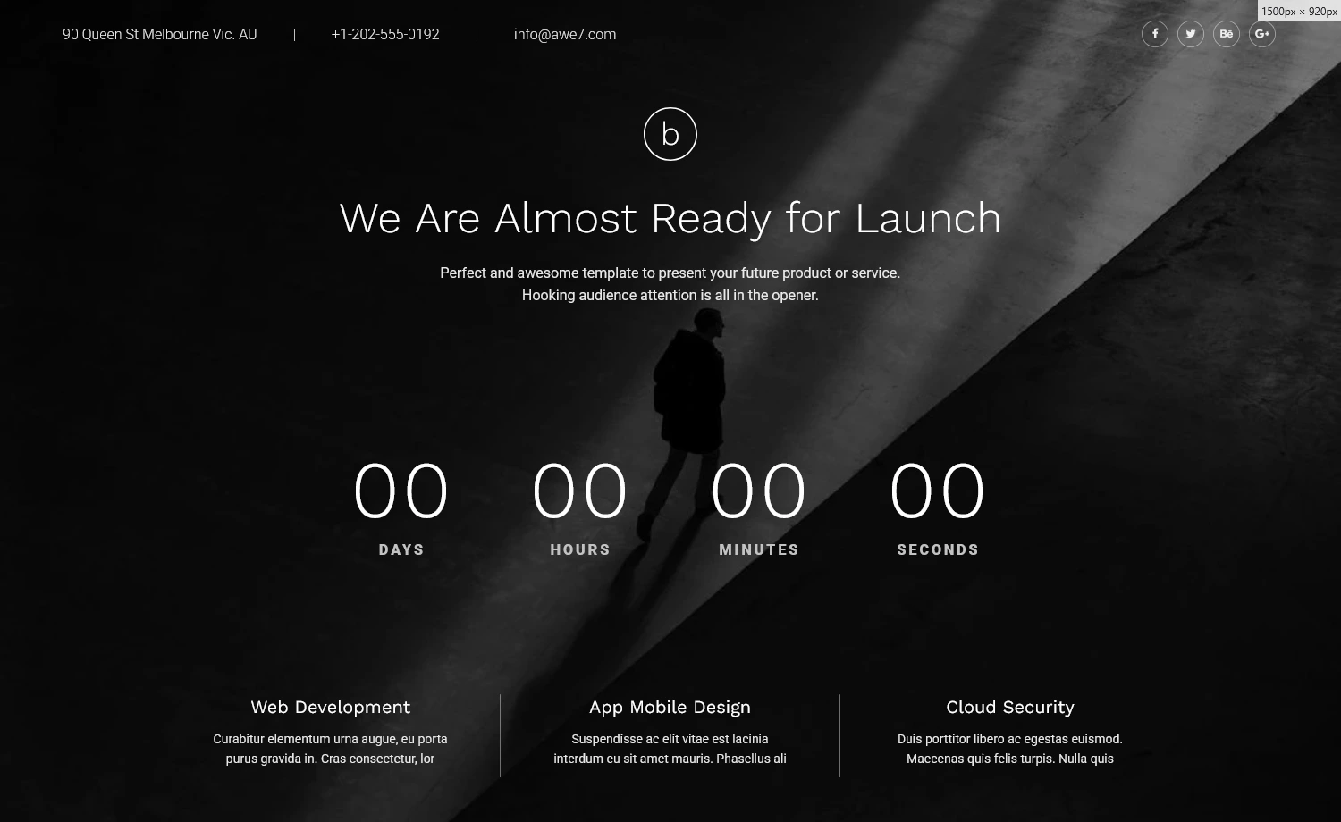 Coming2Live - Free Bootstrap Coming Soon Template