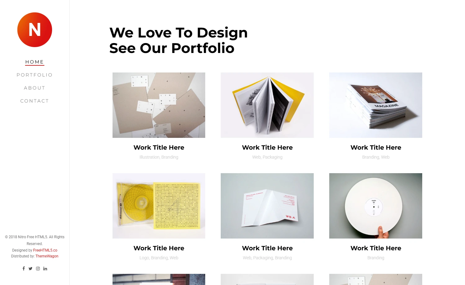 Nitro - Free HTML5 Portfolio Website Template