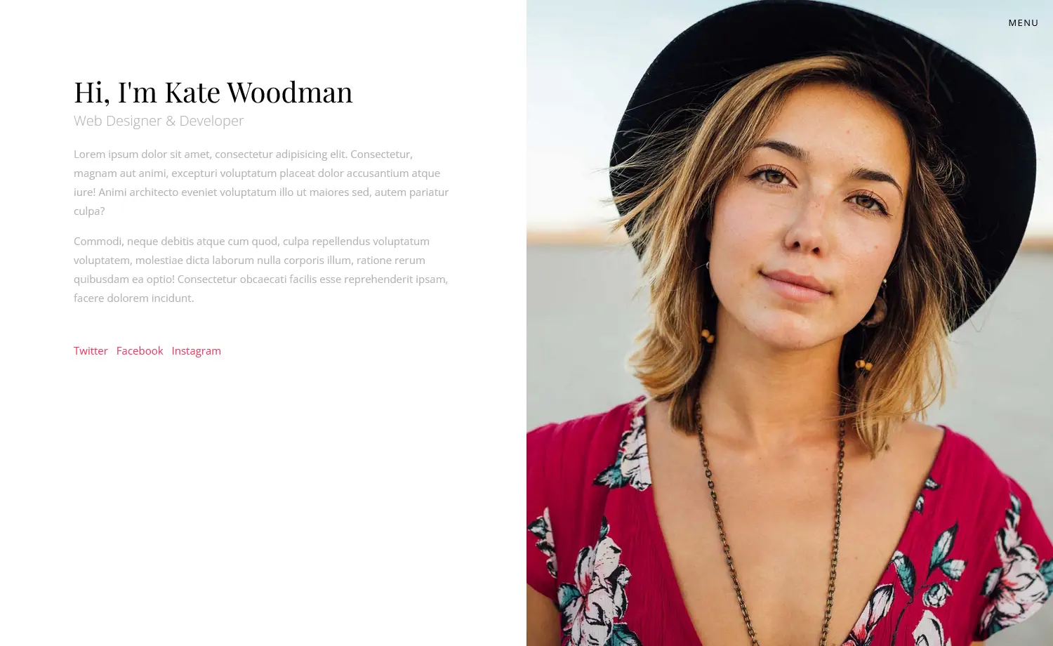 Personify - Free HTML5 Portfolio Website Template