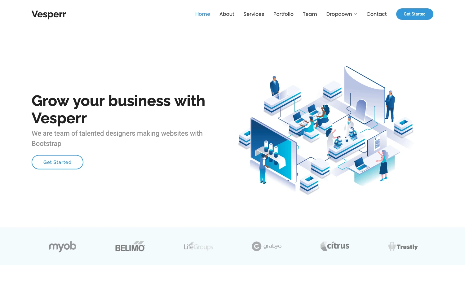 Vesperr - Free Bootstarp Multipage agency template