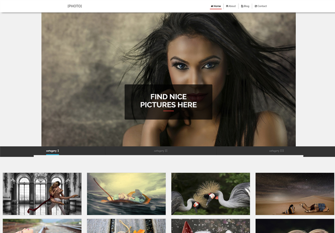 Free Bootstrap Template For Photography Website - Free Templates Printable