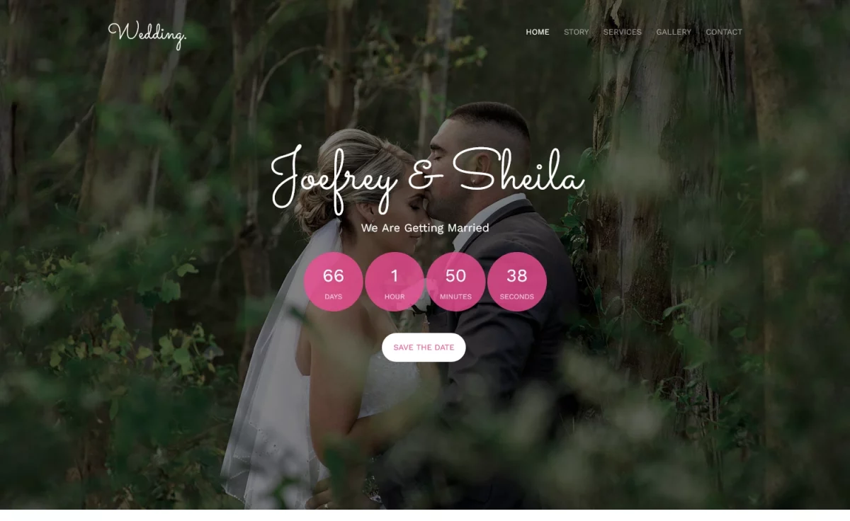 Wedding - Free Bootstrap Wedding Website Template