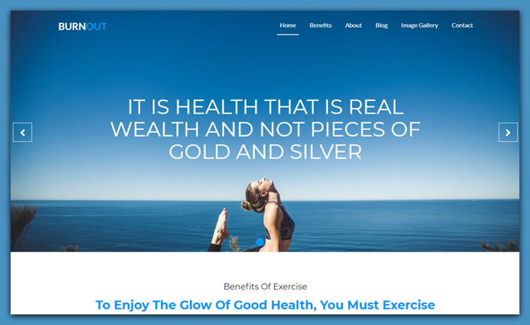 Burnout - Free HTML5 Bootstrap 4 Website Template for Health Related  Websites