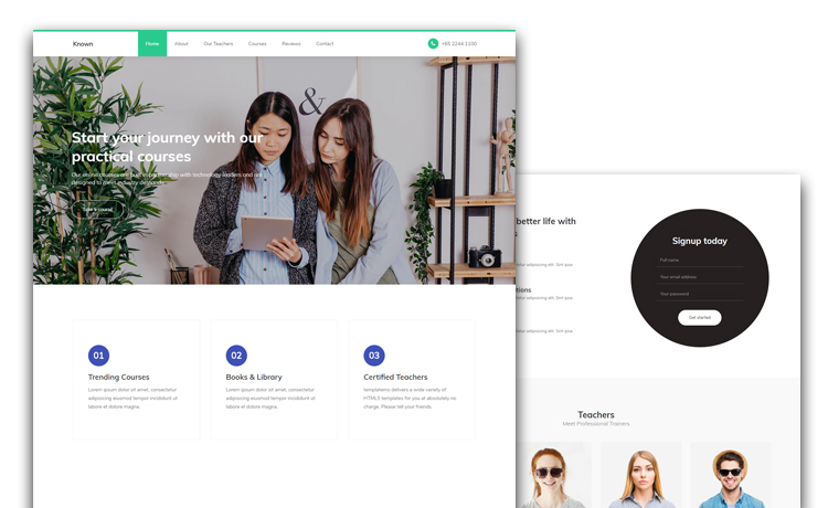 34 Best Education HTML5 Bootstrap Website Template 2019