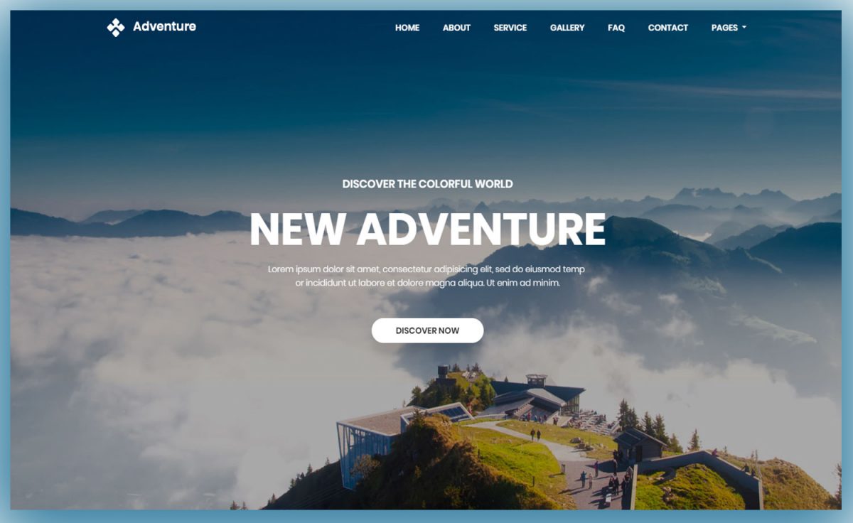 Bootstrap 4 Free Travel and Tourism Website Template