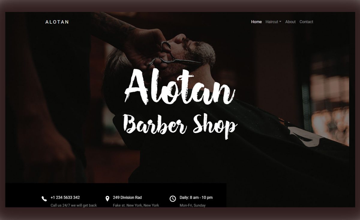 Bootstrap 4 Free HTML5 Barbershop Template