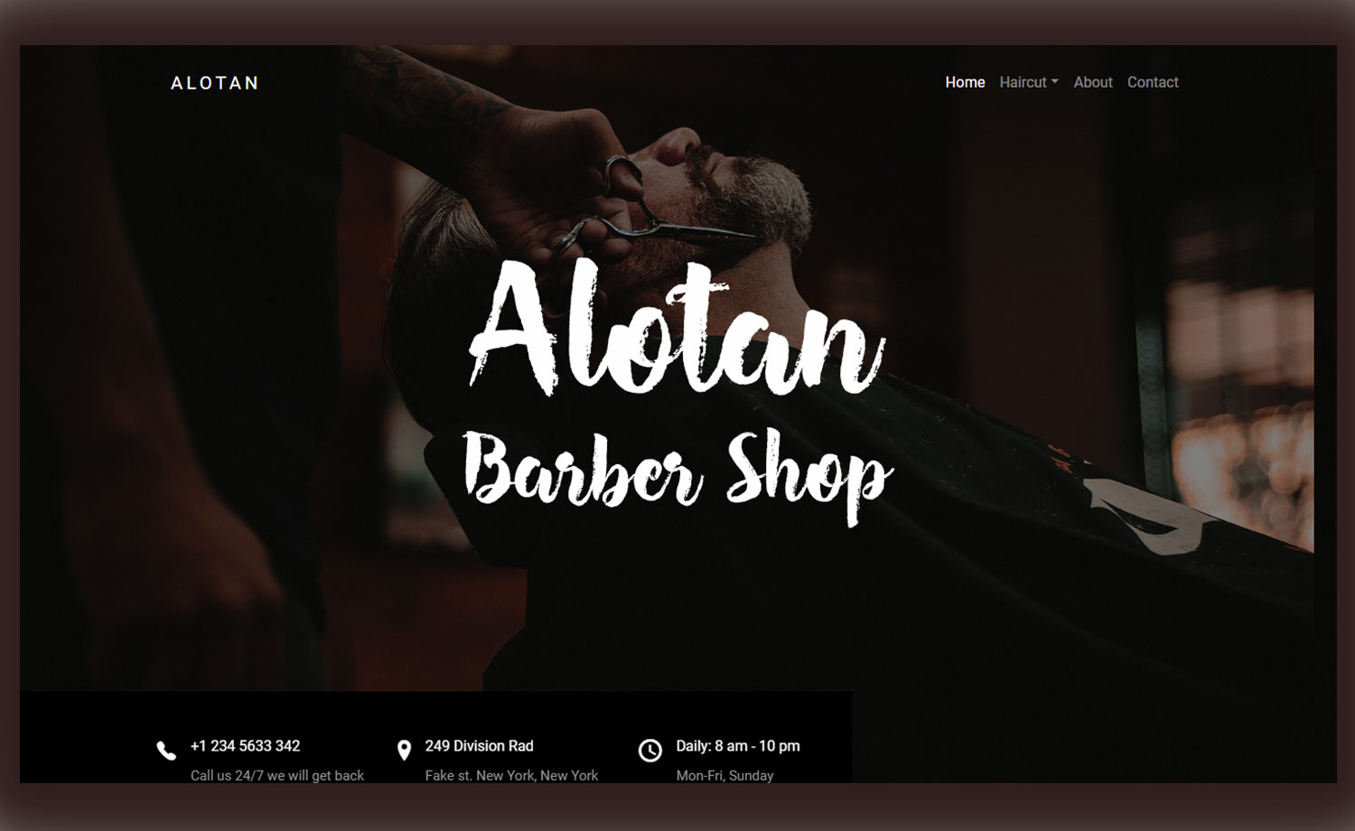 Alotan Bootstrap 4 Free Html5 Barbershop Template