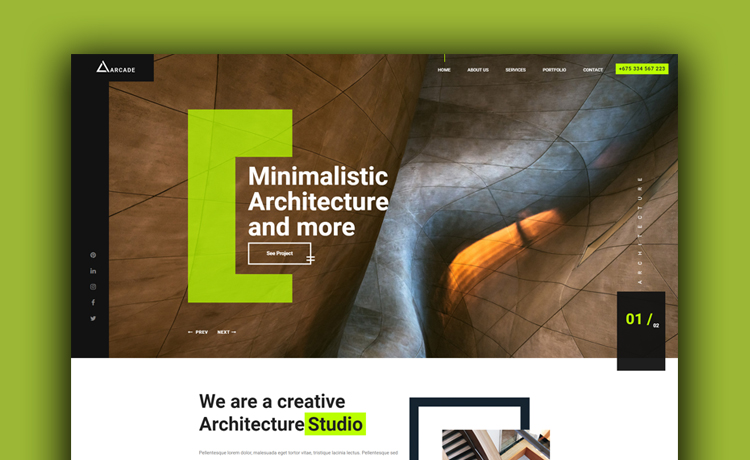 Free HTML5 Architecture Responsive Website Template