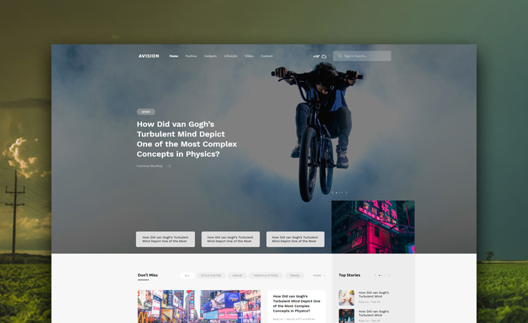 HTML5 Free Bootstrap Blog Template for Outstanding Websites