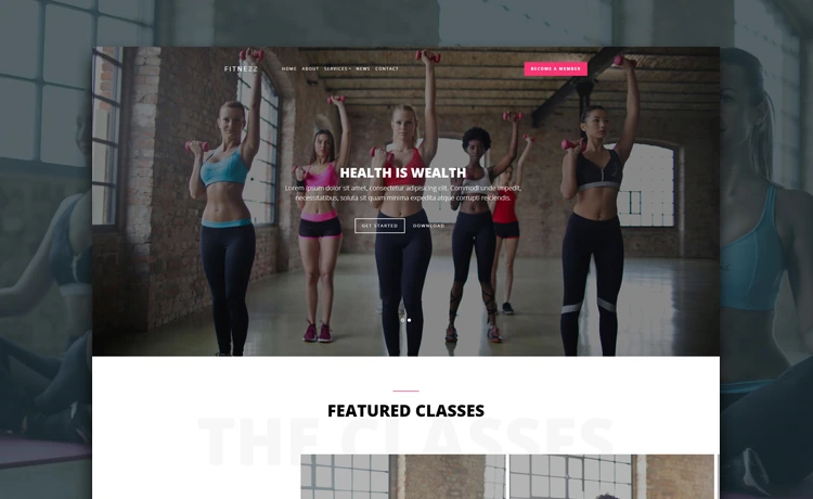 Fitnezz - Free Bootstrap 4 Fitness Website Template