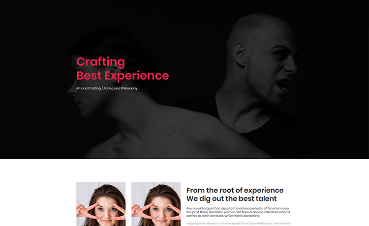 Responsive Free HTML5 Creative Bootstrap Template