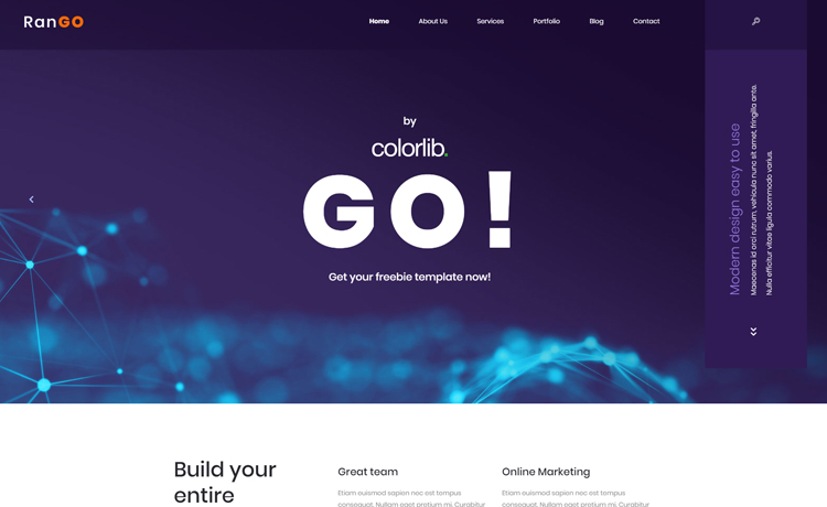 Rango HTML5 And Bootstrap 4 Free Small Business Website Template