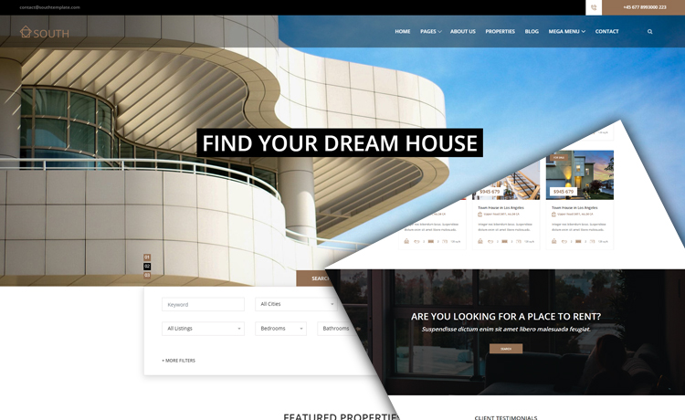 Beautifully Crafted Free Real Estate Website Template