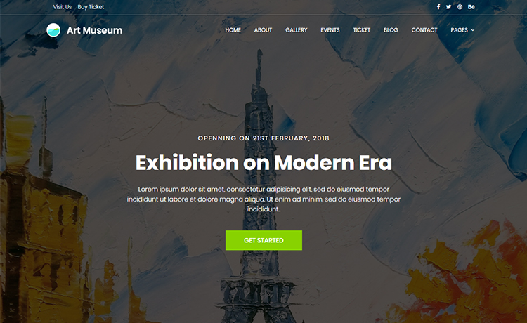 Free HTML5 Museum Website Template