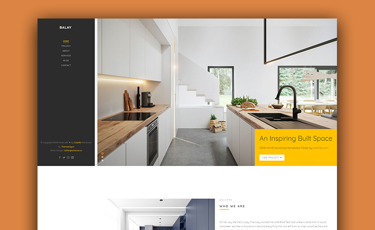 Balay - Free Interior Design Portfolio Template