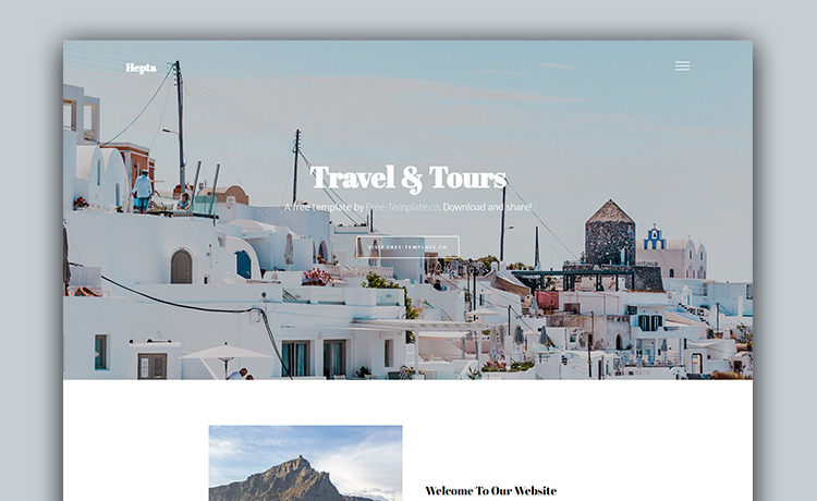 Free Responsive Tourism Website Template