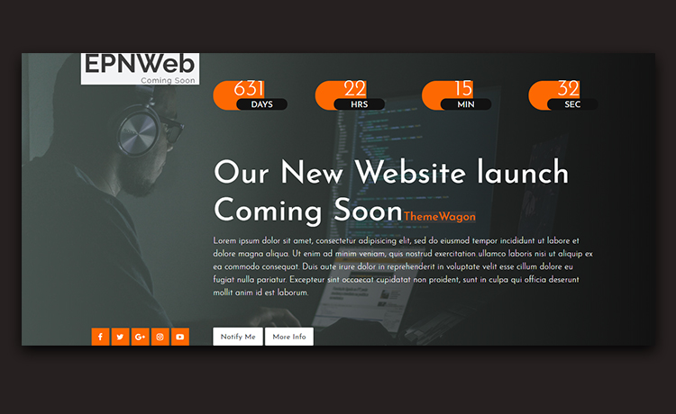 Fresh and Enticing Free Coming Soon Website Template