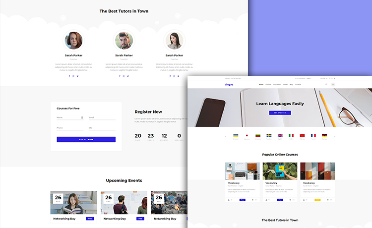 Multi-page Free Responsive Bootstrap 4 Education Template