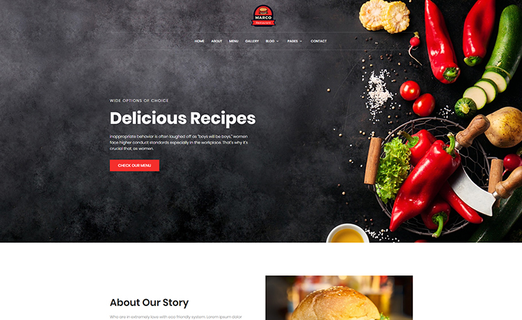 Feature-engaging Free Responsive Restaurant Template