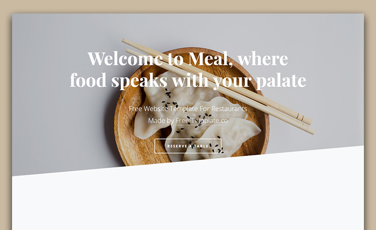 Free HTML5 Responsive Restaurant Template