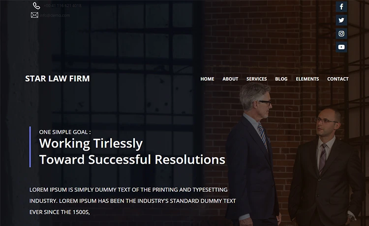 StarLaw - Free HTML5 Law Firm Website Template