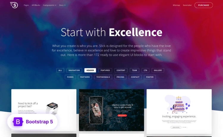 Slick - Premium Bootstrap Template