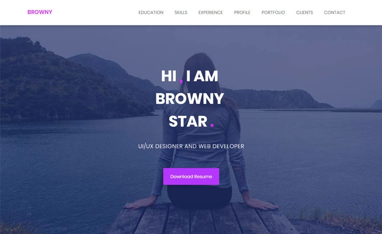 Browny - Free HTML5 Portfolio Website Template