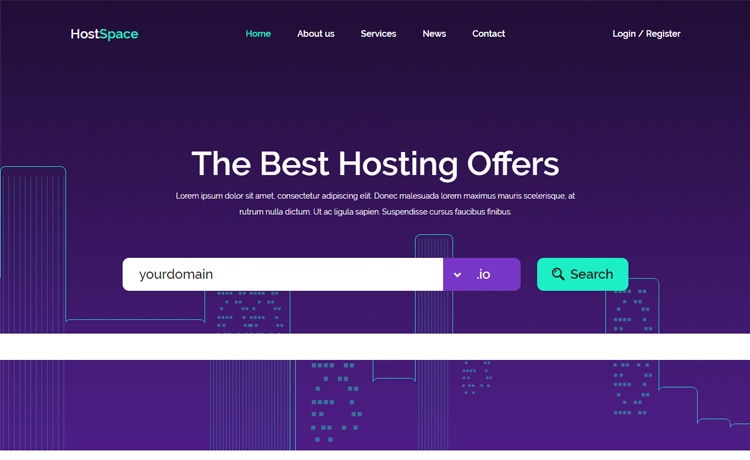Free Bootstrap 4 HTML5 web hosting website template