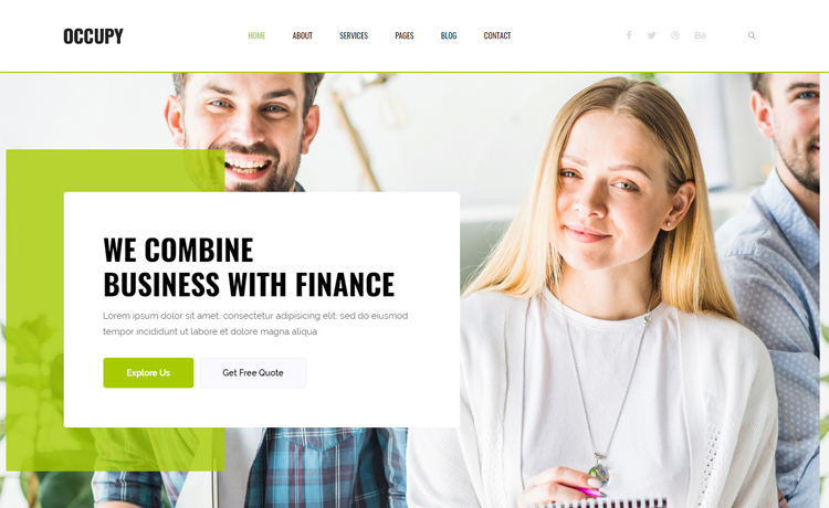 Free Bootstrap 4 HTML5 finance website template