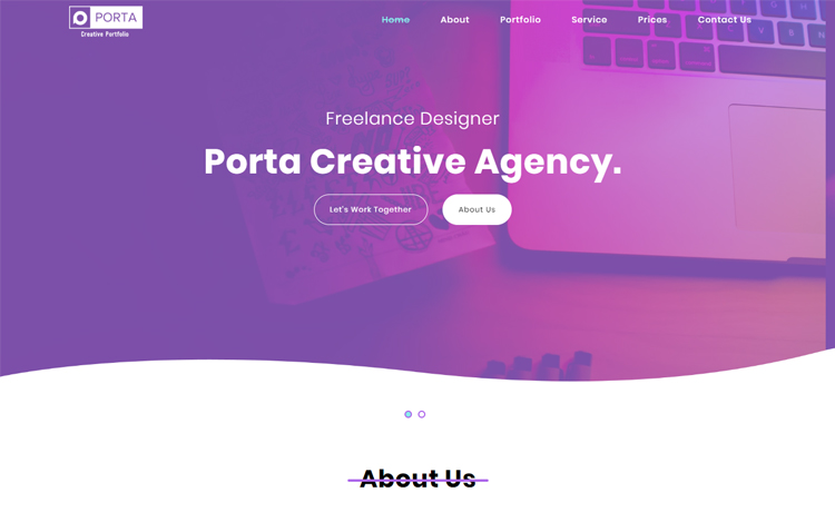 Free Bootstrap 4 HTML5 creative agency website template