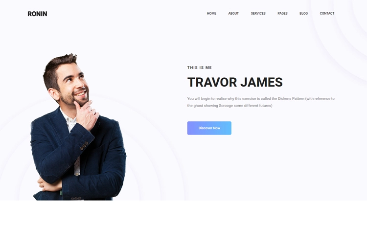Ronin - Free Bootstrap HTML5 personal portfolio website template
