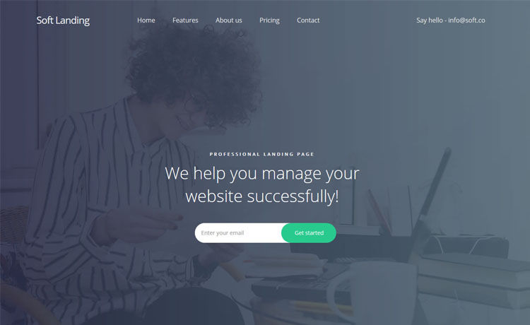 One-page free Bootstrap HTML5 business agency website template